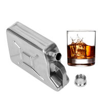 Kit De Botella De Alcohol 5OZ Estilo Tanque De Gasolina Portátil Para Whisky Vodka Acero Inoxidable Contenedor De Bebida - details 0