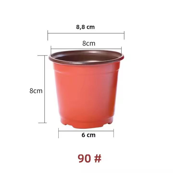 Macetas De Plástico Para Plantas Y Semillas (Rojo) 50 Piezas Juego De Contenedores Para Flores Ideal Para Interior Y Exterior - 1