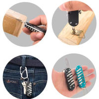 Cuchillo Portátil Multifuncional De Acero Inoxidable Para Exteriores Con Llave Y Combinación De Tornillos Cadena De Llaves Herramienta Portátil Para DIY En El Hogar - details 3