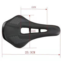 Sillín De Bicicleta Para Carretera Montaña Resistente Al Agua De Cuero PU Perforado Ancho Nariz Corta Para Ciclismo - details 5