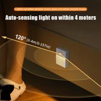 Luz Nocturna Ajustable LED Recargable Por USB Con Sensor De Movimiento Inteligente Para Dormitorio Cocina Armario Escaleras Decoración De Hogar - details 2