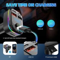 Transmisor FM Bluetooth manos libres para coche, modulador de Radio, reproductor MP3, USB Dual, adaptador de carga súper rápida para coche - details 2