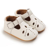Zapatos Para Bebé Recién Nacidos Niñas Clásicos Corazón De Goma Antideslizante PU Vestido Primera Caminadora Zapatos De Cuna - details 4