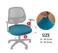 Cubierta De Silla De Oficina Universal En Spandex Anti-polvo Para Computadora Y Secretaria Cubierta De Asiento Split 1PCS - details 1