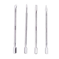 4pcs Herramienta De Manicura Dual Cabeza Acero Inoxidable Para Empujar Cutículas Y Eliminar Piel Muerta Cuidado De Uñas - details 0