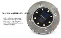 4PCS Lámpara Solar LED Para Jardín Impermeable 4LED/8LED Decoración De Césped Luz Subterránea Para Terraza Patio Estilo Contemporáneo - details 6