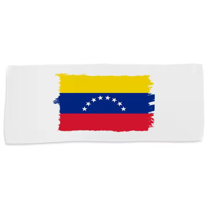 MERCHANDMANIA TOALLA MEDIANA GIMNASIO ABSORBENTE bandera venezuela pais gobierno venezolano suave con bolsita - 1
