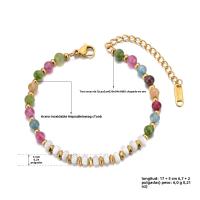 Pulsera De Cadena Con Piedras Naturales Coloridas Lokaer Para Mujer Joyería Bohemia De Acero Inoxidable Hecha a Mano B24096 - details 0