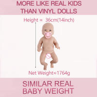Muñeca Bebé Reborn De Silicona IVITA 14 Pulgadas Coco Sin Pintar Con Pacificador Magnético Muñeca Realista Para DIY Y Juegos Educativos Para Niñas - details 2