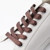 Par De Cordones De Zapatillas Planas Brillantes Y Plateados Metálicos Para Zapatos Lustra-Vidrio Pearly En Poliéster - details 12