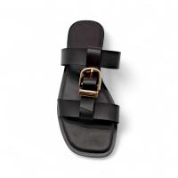 Calzados soraia, Sandalias Planas de Mujer con Punta Cuadrada, Diseño Elegante con Hebilla Decorativa, Estilo Minimalista y Sofisticado, Calzado Abierto para Verano, Ideal para Eventos, Paseos o Uso Diario Playa Metal Lazo Playa - details 8