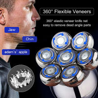 Afeitadora Eléctrica 7D Cabeza De Corte Flotante Recargable Portátil Para Hombre Afeitadora De Barba Con Clipper Rasurador Rotatorio De Acero Inoxidable - details 4