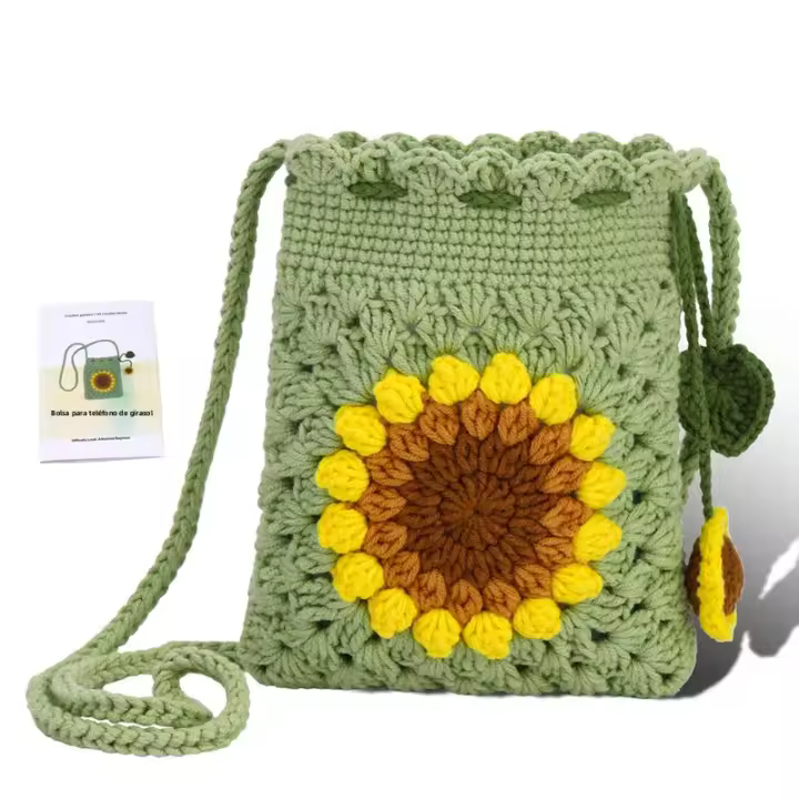 Kit De Crochet Para Principiantes Con Video Tutorials Incluye Gancho De Crochet Hilo Y Suministros Para Artesanía De Bolsos DIY - 1
