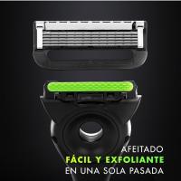 Guillette Maquinilla de Afeitar con Barra Exfoliante Hombre +1 Cuchillas de Recambio - Base Magnética y Estuche de Viaje - details 2