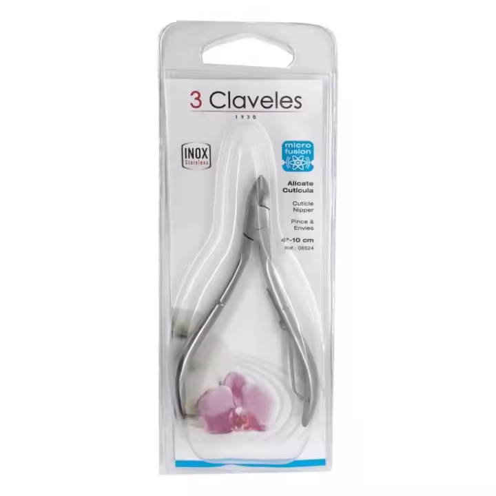 3 Claveles Alicate para Cutícula de Acero Inoxidable 10cm ref 06524 - 1