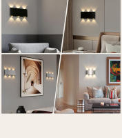 Lámpara De Pared LED Moderna En Aluminio Brushed Negro/Oro Iluminación Dual Para Dormitorio Y Sala De Estar Decoración Tendencia 2024 Incluye Bombillas Montaje En Pared - details 4