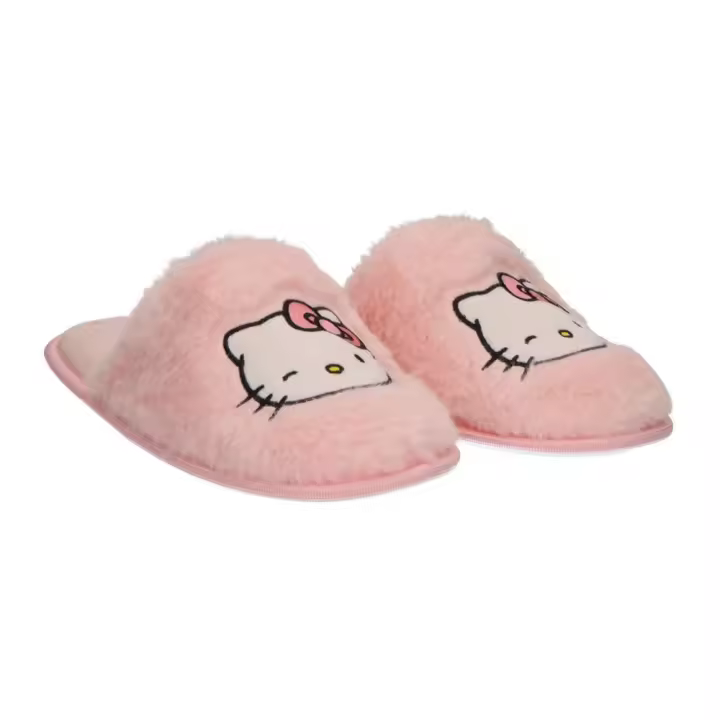 Zapatillas de Casa Abierta Hello Kitty Faces Rosa Pelo Niña 83795 - 1