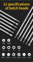 Juego De Destornilladores De Precisión 12 En 1 Con Bits De Torx Y Phillips Mini Herramienta De Reparación Portátil Para Drones Gafas Cámara PC - details 2