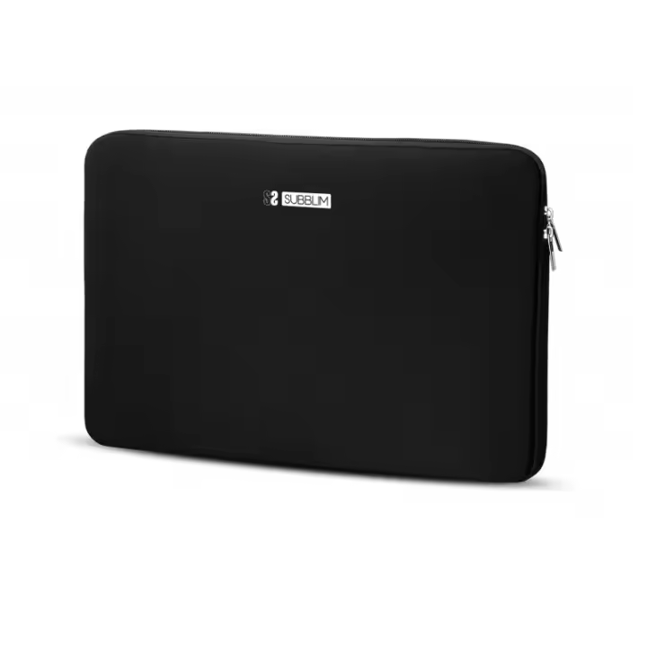 SUBBLIM - Funda Ordenador Business Laptop Sleeve Neoprene 13,3-14" Black SUBLS-SKIN114 - 1