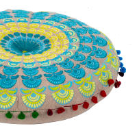 CAPRILO REGALOS & DECORACIÓN Cojín Decorativo de Textil Acrílico con Relleno Multicolor "Indio ". Adornos. Decoración del Hogar. Textil. Regalos Originales. 40 x 40 x 8 cm - details 2