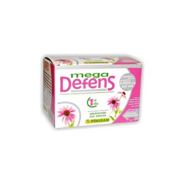 Pinisan Mega Defens 6 Viales - Suplemento para el Sistema Inmunitario con Propóleo, Echinacea, Saúco, Drosera y Vitamina C - 1