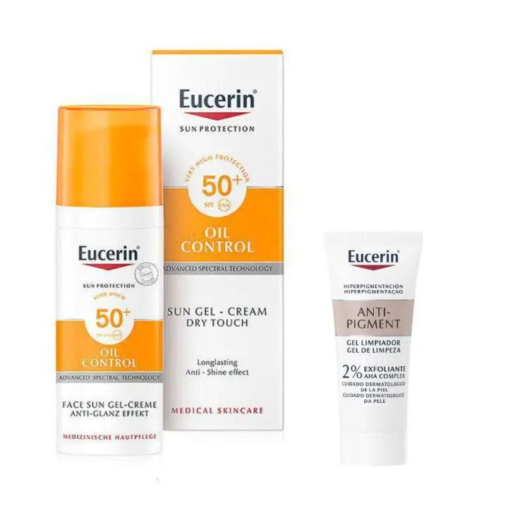 Eucerin Solar Spf50 Gel-Creme Rostro 50 ml + Regalo Anti-Pigment Gel Limpiador 20 ml - 1
