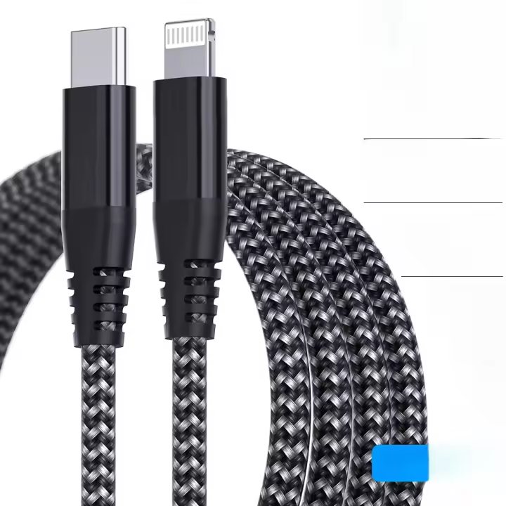 Cable Lightning a USB C LAlHONEN MFi Certificado Para iPhone 14 13 12 11 XS XR X 1m 2m 3m 10ft Carga Rápida 8-Pin Braided Material - 1