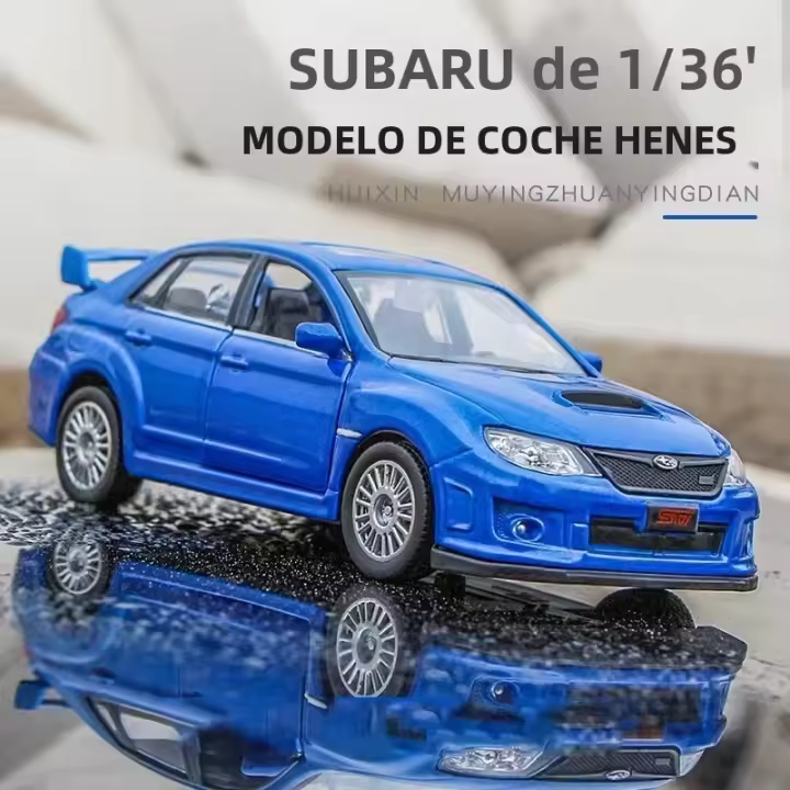Modelo De Coche a Escala MaKeda1:36 Subaru WRX STI Metálico Simulación Alta Para Colección Juguetes Para Adultos Sin Batería - 1