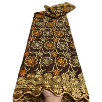 Tela De Encaje Africano De Algodón Para Mujer 5 Yardas Ideal Para Vestidos De Boda Y Fiestas Costura Y Bordado - details 1