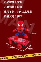Nueva Figura De Acción Spiderman Con Patineta Automática Rotación Acústica Y Óptica Juguete Electrónico De Música Regalo De Navidad Anime Para Niños Y Adultos - details 5