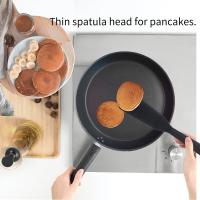 Cuchara De Silicona Para Cocina 1PC Espátula Delgada De Goma Para Sartén No Adherente Para Hacer Huevos Tortillas Crepes Y Brownies - details 4