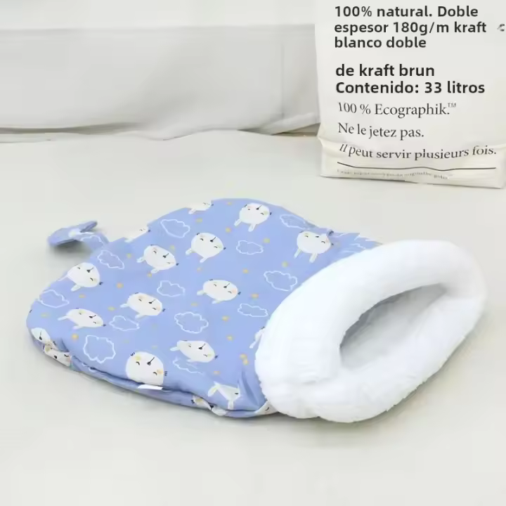 Cama Caliente Para Gatos Auto-regulable Funda De Sueño De Invierno Para Mascotas Pequeñas Y Perros Cachorros Sillón Suave De Plush Para Interiores - 1