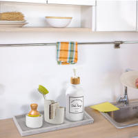 Dispensador De Jabón De Silicona Con Bandeja De Almacenamiento Para Baño Moderno Ecológico Tamaños Diferentes Bandeja De Contorno Para Jabón Esponja Perfume Velas - details 5