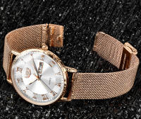 Reloj De Mujer LIGE Moda Ultrafino De Lujo Con Correa De Malla Cronógrafo Cuarzo Deportivo Casual Fecha Resistente Al Choque Manos Luminosas Agua Resistente - details 3