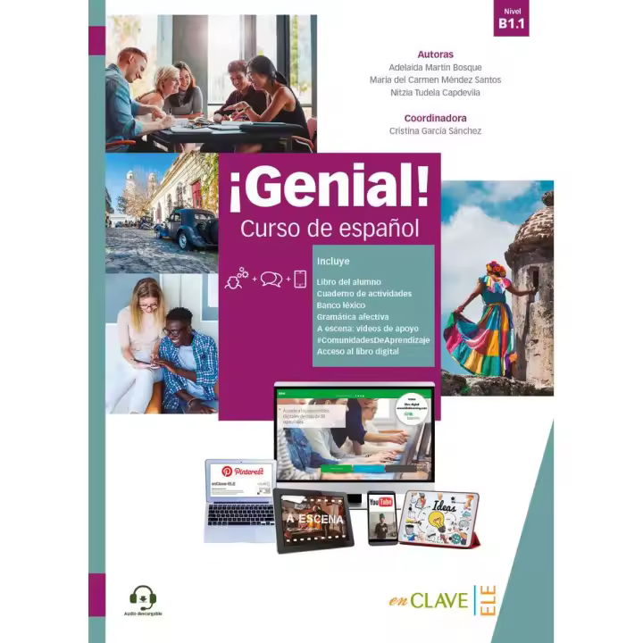 Libro GENIAL B1.1 CURSO DE ESPAÑOL Editorial CLAVE DE ELE ENCLAVE - 1