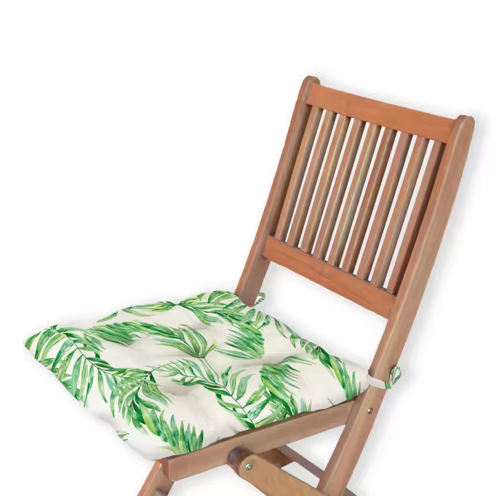 Cojines para Sillas de Exterior e Interior Reversibles 45 x 45 x 5cm,  Relleno de 100% Poliéster, Ideal para Comedor, Terraza, Sala y Restaurante - 1