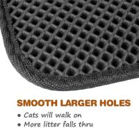 Alfombra De Arena Para Gatos Doble Capa EVA Impermeable Antideslizante Filtro De Sándwich Lavable Para Perros Y Gatos Suministros De Limpieza Para El Piso - details 5