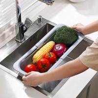 Cesta De Enjuague Retráctil Para Cocina Organizador De Plástico Ajustable Para Frutas Y Verduras Cesta De Almacenamiento Para Lavado De Cocina Accesorio Doméstico - details 4
