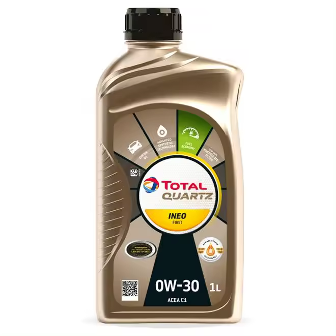 Aceite Total Quartz Ineo First 0W30 - Tecnología Sintética - Protección Contra Desgaste y Obstrucción - Ahorro de Combustible - 1