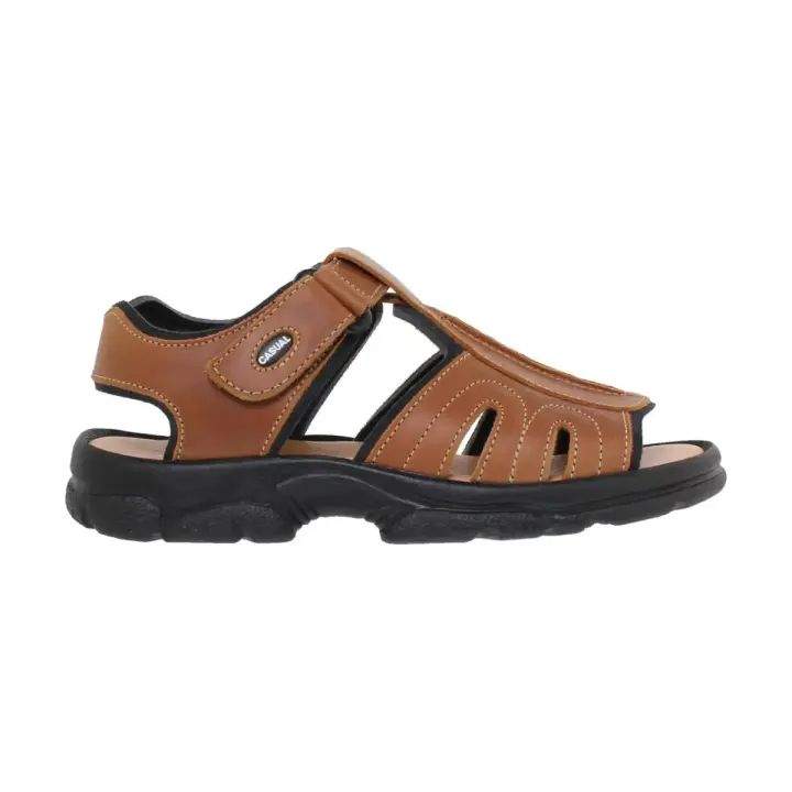 Casual | Sandalias de piel cuero | Hombre Piel Textil Piel rellena de gel - 1