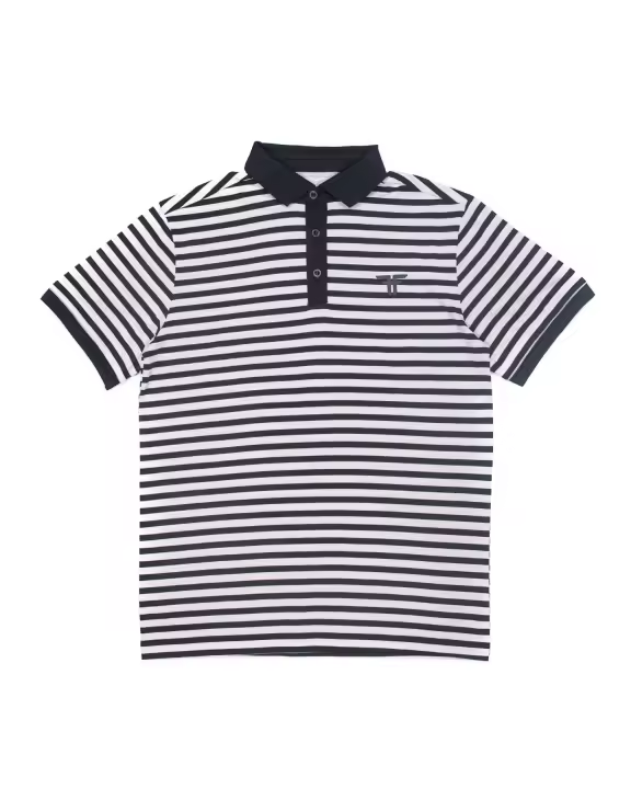 Polo Fallen Striped Black White - 1