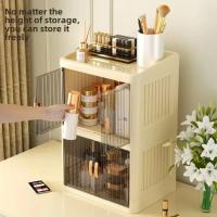 Caja De Organización Para Cosméticos Plegable Con Dos Puertas Sin Montaje Requerido Caja De Almacenamiento Para El Hogar Y Baño Capacidad Alta De 120L Estilo Moderno Ecológico - details 2