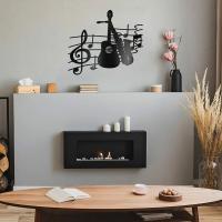 Arte De Pared HelloYoung Con Guitarra Y Saxofón Metal Para Cocina Baño Sala De Estar Dormitorio Escultura Colgante De Música - details 3