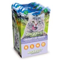 Premios para Gatos Snack Cremoso de Atún y Cangrejo para Gatos - (expositor de 12 bolsas con 5x14 g) (60 Tubos)Comida húmeda para gatos Arquivet - details 0