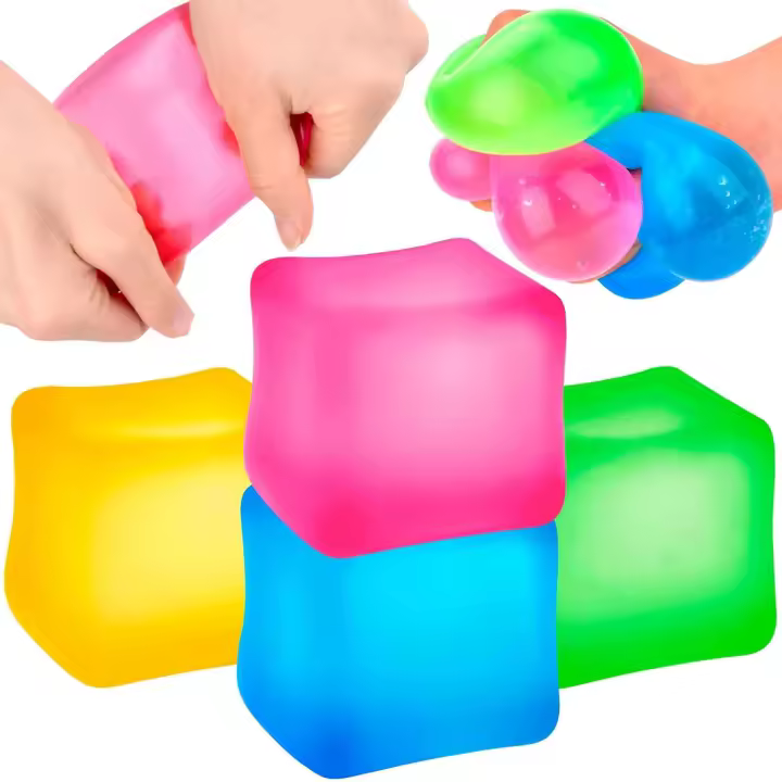 pelotas antiestrés, pelota antiestrés cúbica, antiestrés para adultos y niños, pelota antiestrés, pelota antiestrés cúbica, juguetes blandos - 1