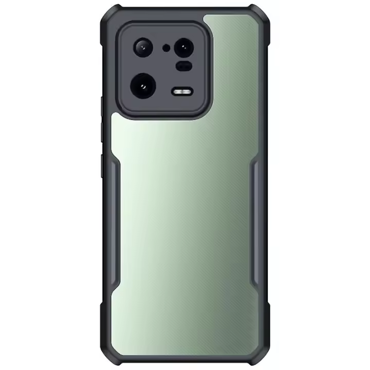 Funda transparente negra a prueba de golpes compatible con el teléfono inteligente Xiaomi 13 5g - 1