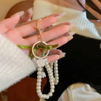 Llavero De Mujer Con Flor De Valenciano Verde PU Cuero Accesorio Para Coche Regalo De San Valentín Llavero De 1 Pieza - details 7