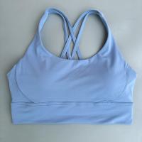 Sudadera Deportiva De Mujer En Color Sólido Con Espalda Cruzada Suave Fitness Yoga Vestido De Gimnasio De Alta Resistencia Con Almohadillas De Pecho Push up - details 20