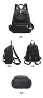 Nueva Moda Bolso De Hombro Doble Casual Para Mujer Bolsa De Escuela De Gran Capacidad Con Patrón Oscuro Material De Tela Oxford - details 20