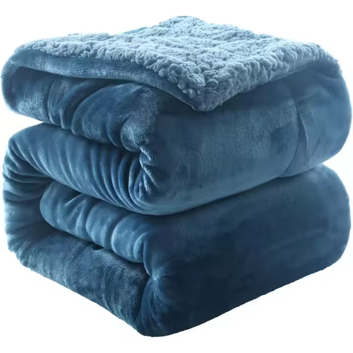 Manta Borrego de Terciopelo con Aspecto de Piel de Cordero Gruesa 100%Poliéster, Estilo Moderno en 6 Colores y 3 Tamaños -Mantas de Sofa, Polar, Franela -Invierno, Siesta cálida y Espesa - Doble Capa ultrasuave. Envío desde España - 1